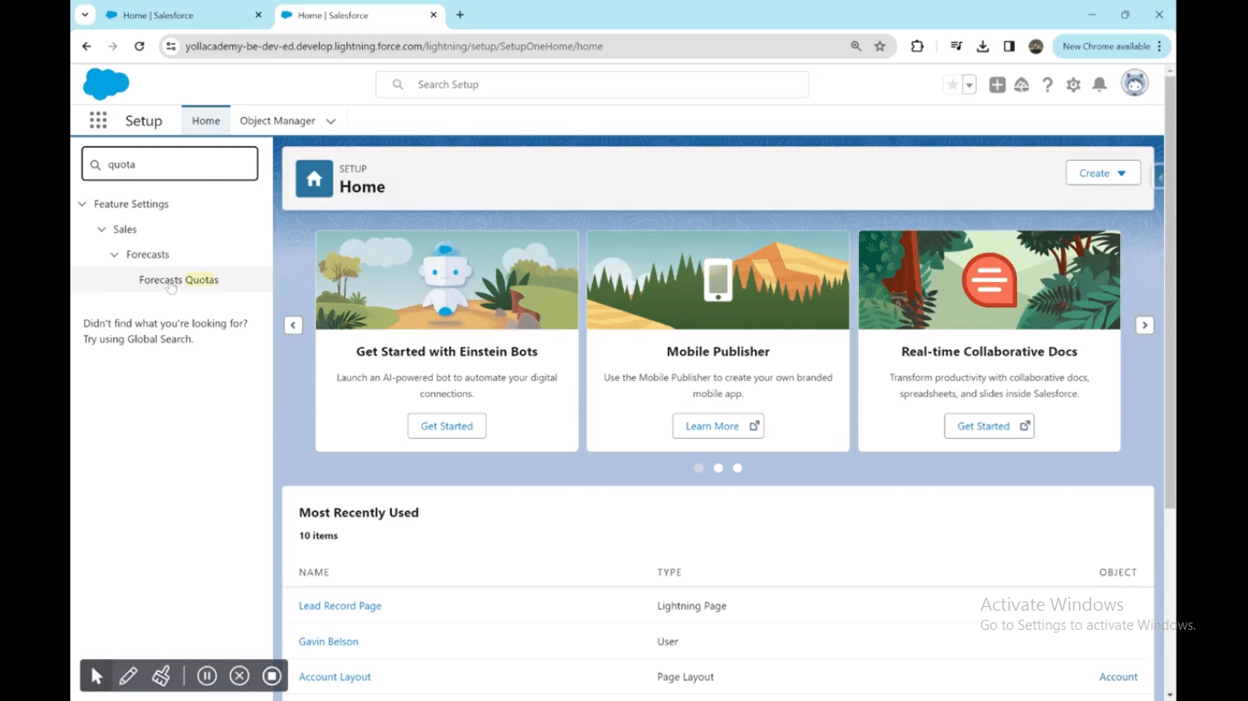 Image showing the Salesforce login page with fields for username and password