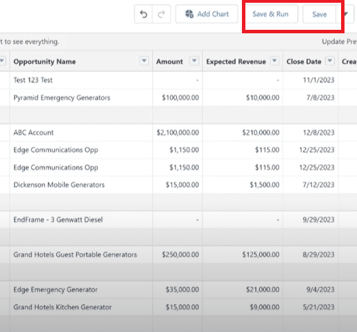 Saving and Naming Stage Report in Salesforce