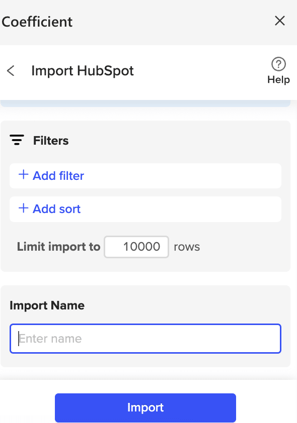 Completed export of HubSpot contacts to Excel displayed after using Coefficient