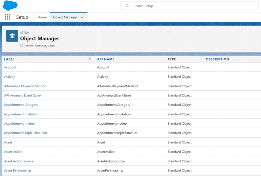 Selection of 'Leads' in Salesforce's Object Manager for Slack integration setup