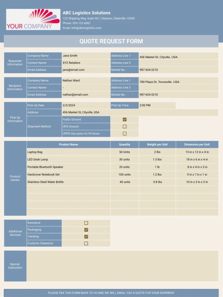 Free Vendor Quote Template For Google Sheets And Excel