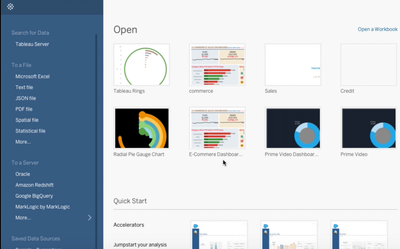 Activating the Data Interpreter in Tableau.