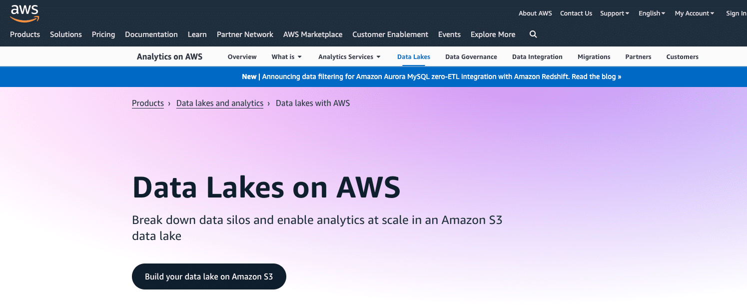 AWS Data Lakes: Scalable and cost-effective data management