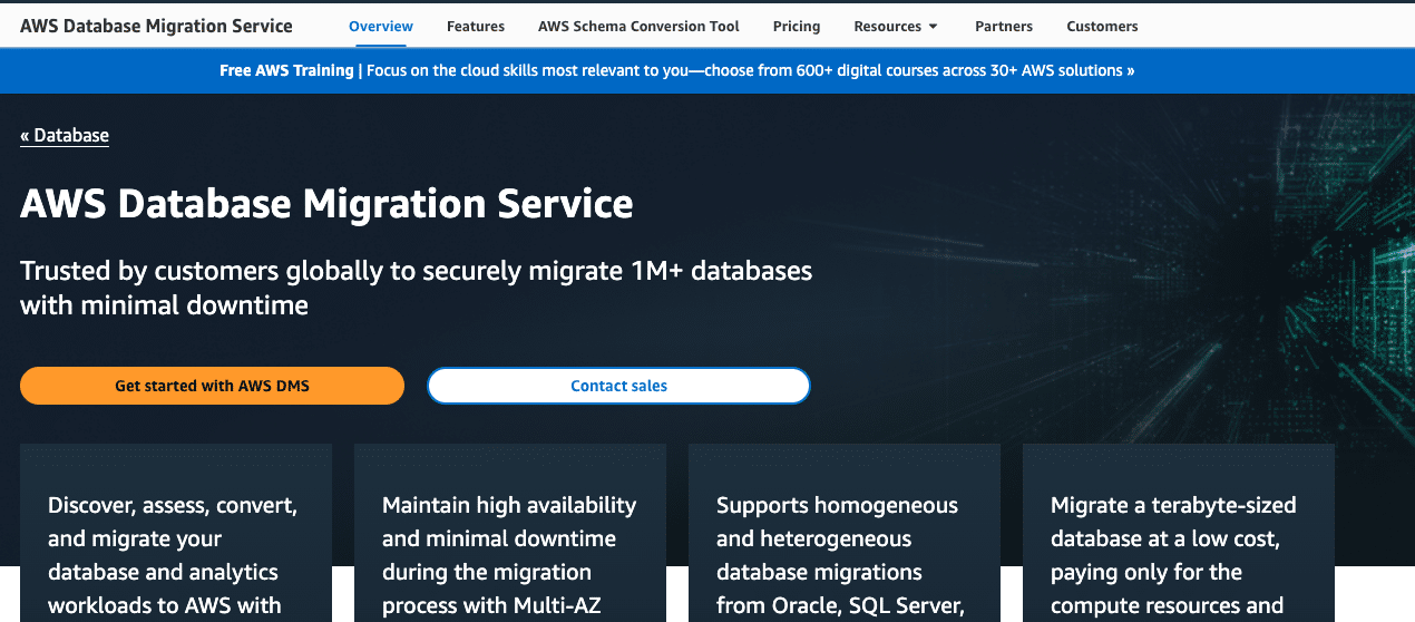AWS DMS: Secure and reliable data migration service
