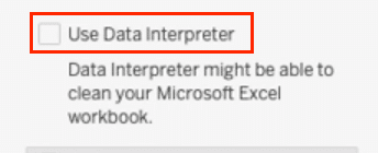 Reviewing Data Interpreter corrections in Tableau.