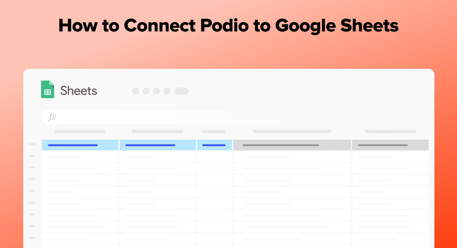 Connect Podio to Google Sheets