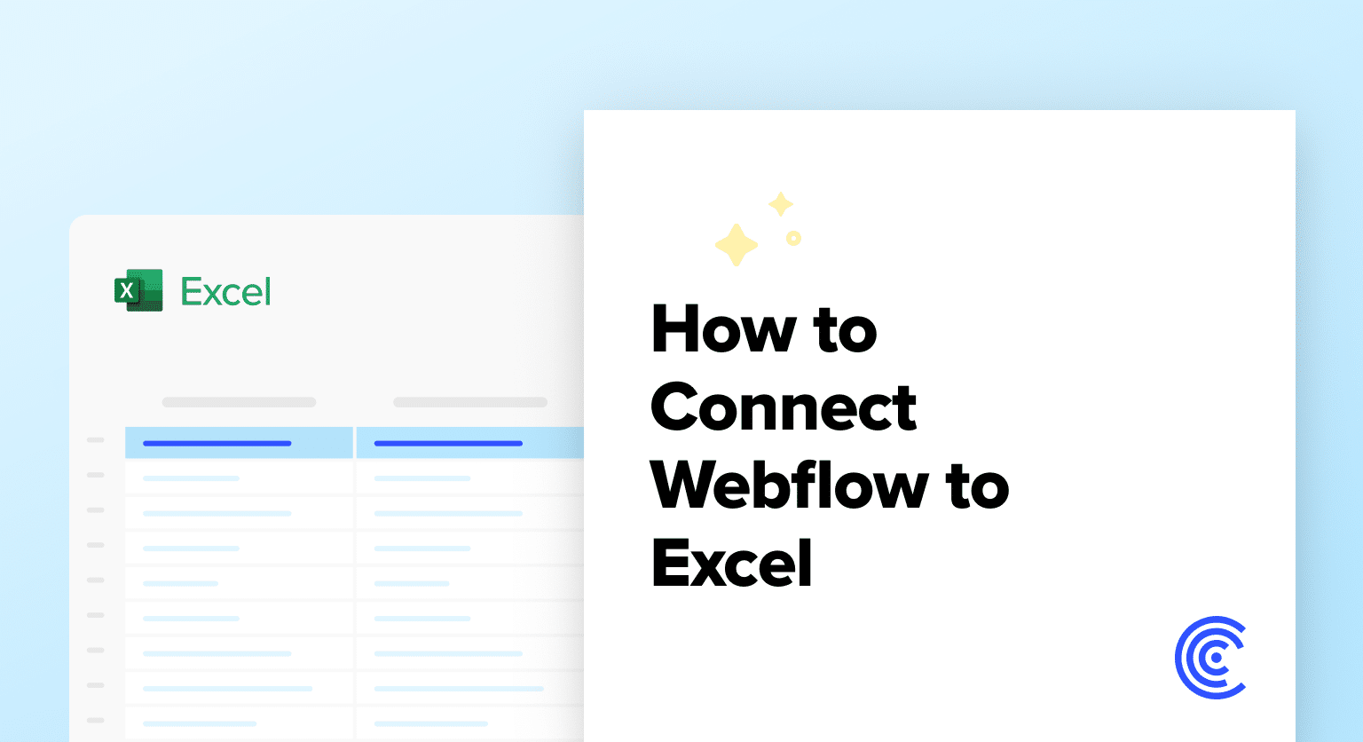 Connect Webflow to Excel