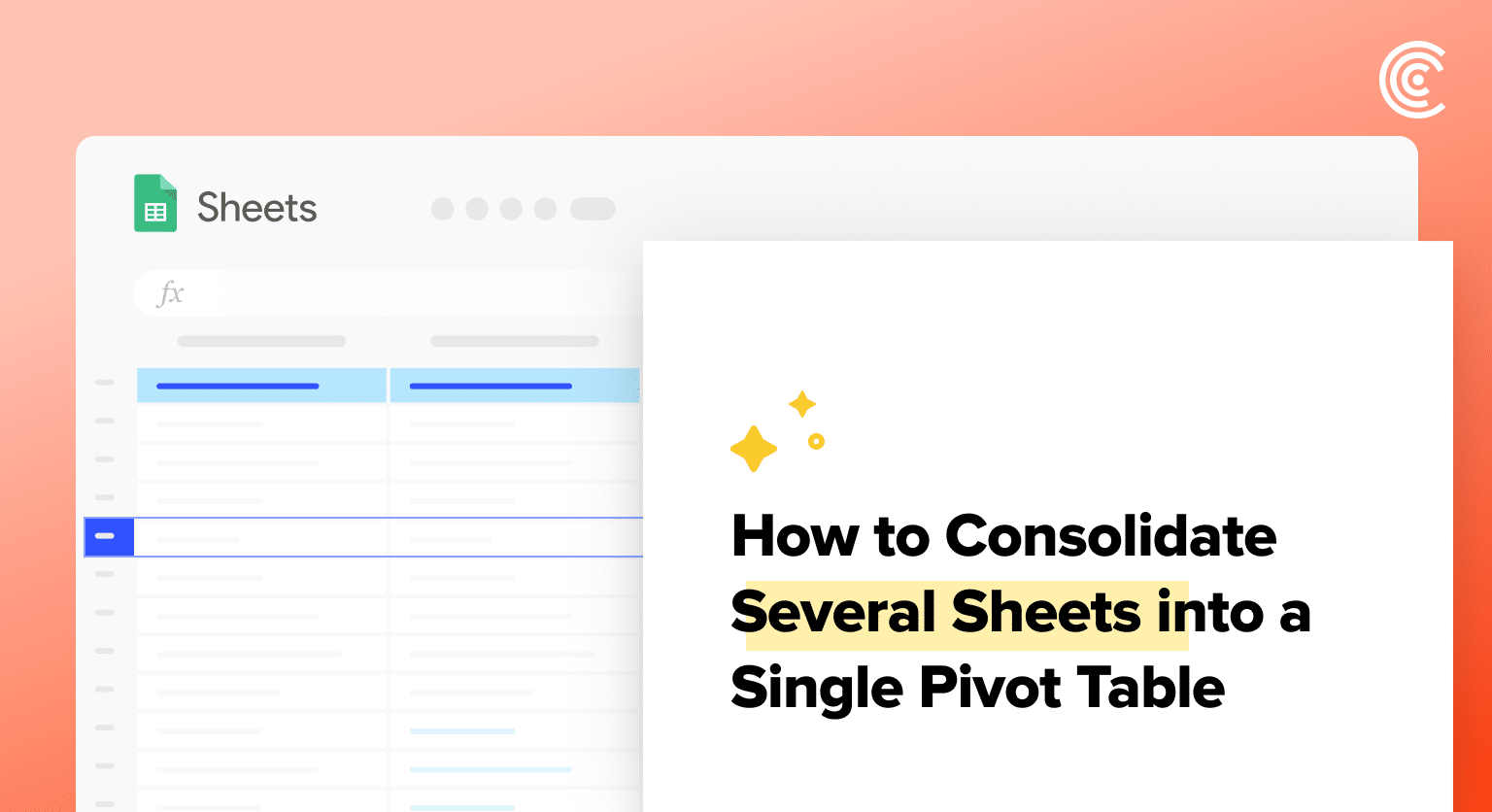 How to Consolidate Several Sheets into a Single Pivot Table