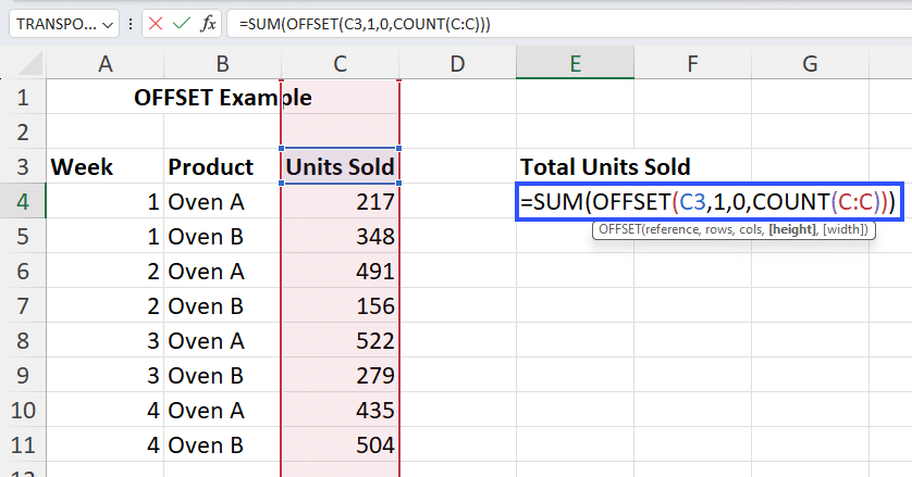 combine count and offset function to make it completely dynamic