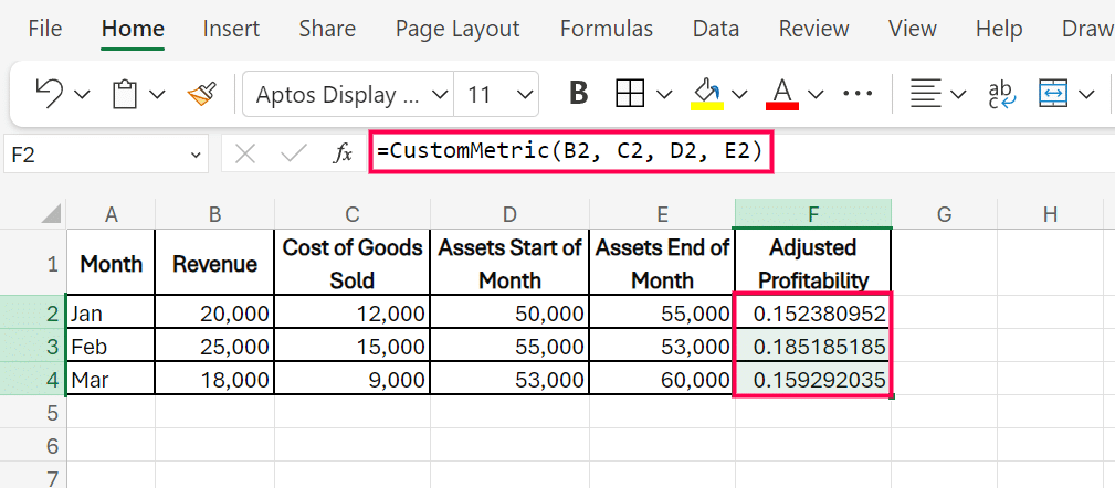 custommetric with lambda