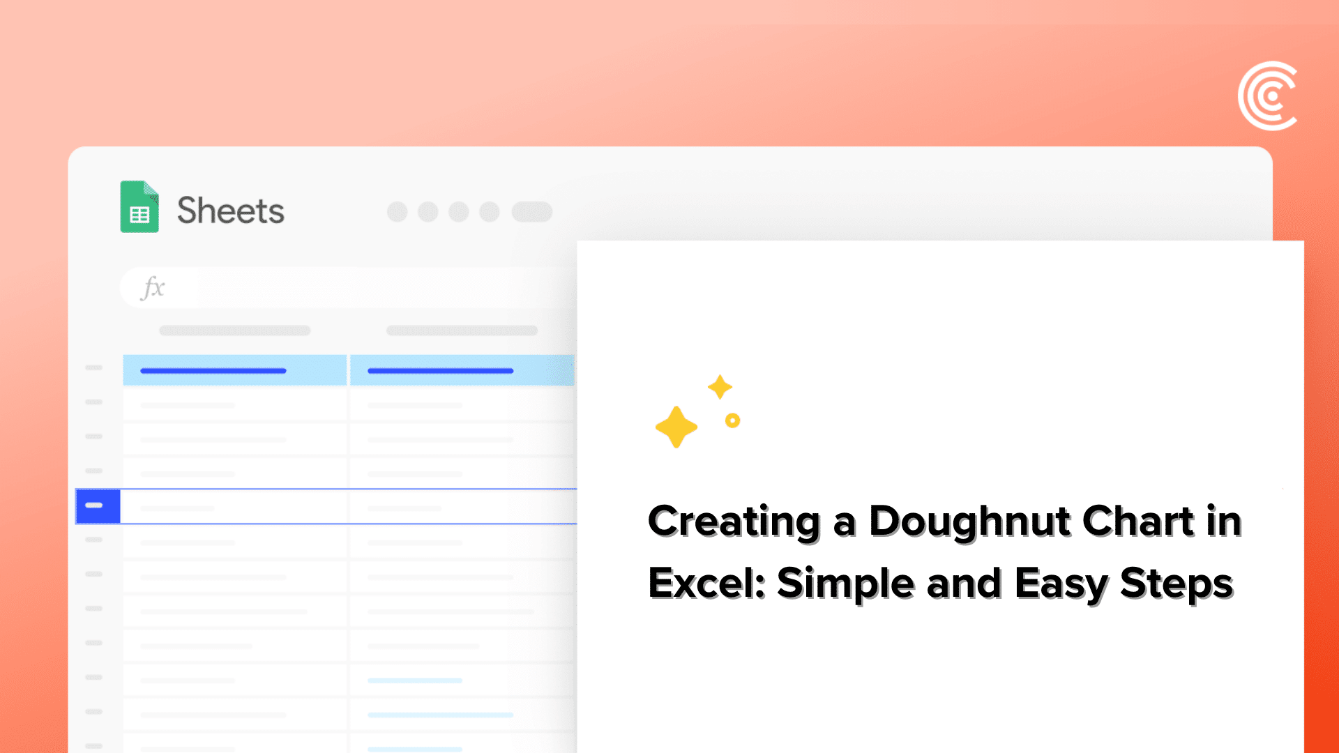 doughnut chart in excel