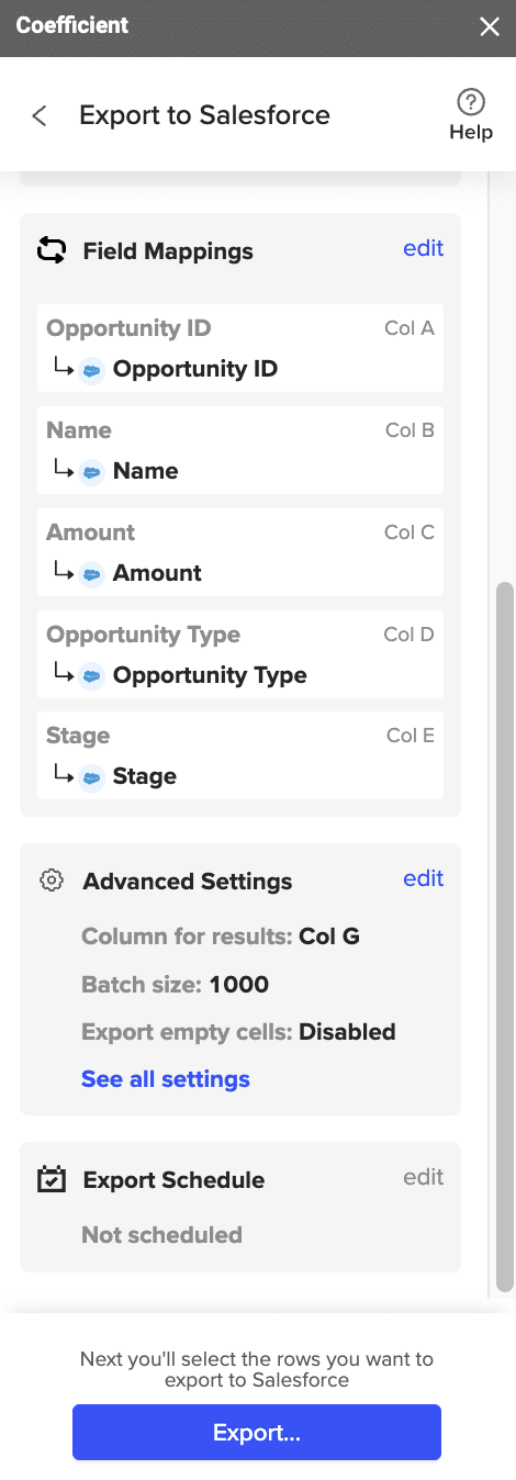 Paste Report ID in Coefficient