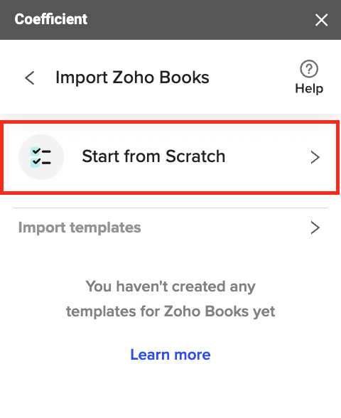 import zoho books data into google sheets from scratch