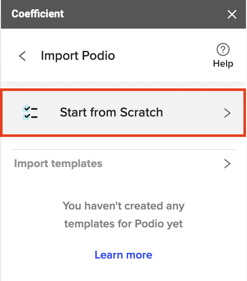 start from scratch podio coefficient