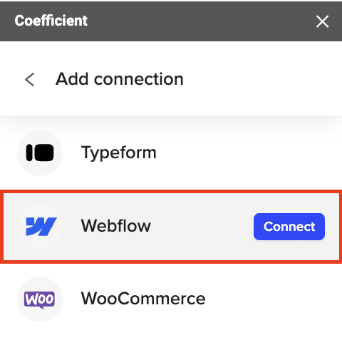 connect webflow to google sheets
