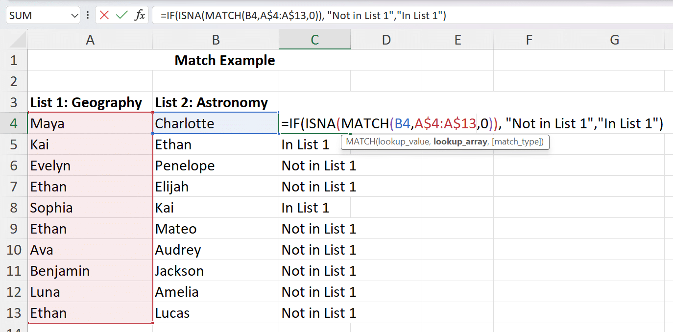 match lookup array syntax