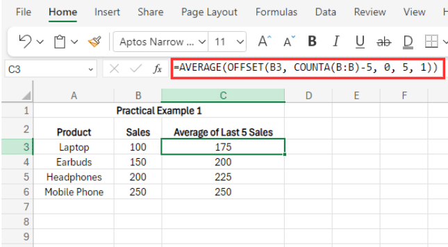 monthly sales figures dynamic formula