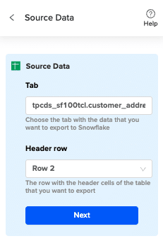 select snowflake data to ingest