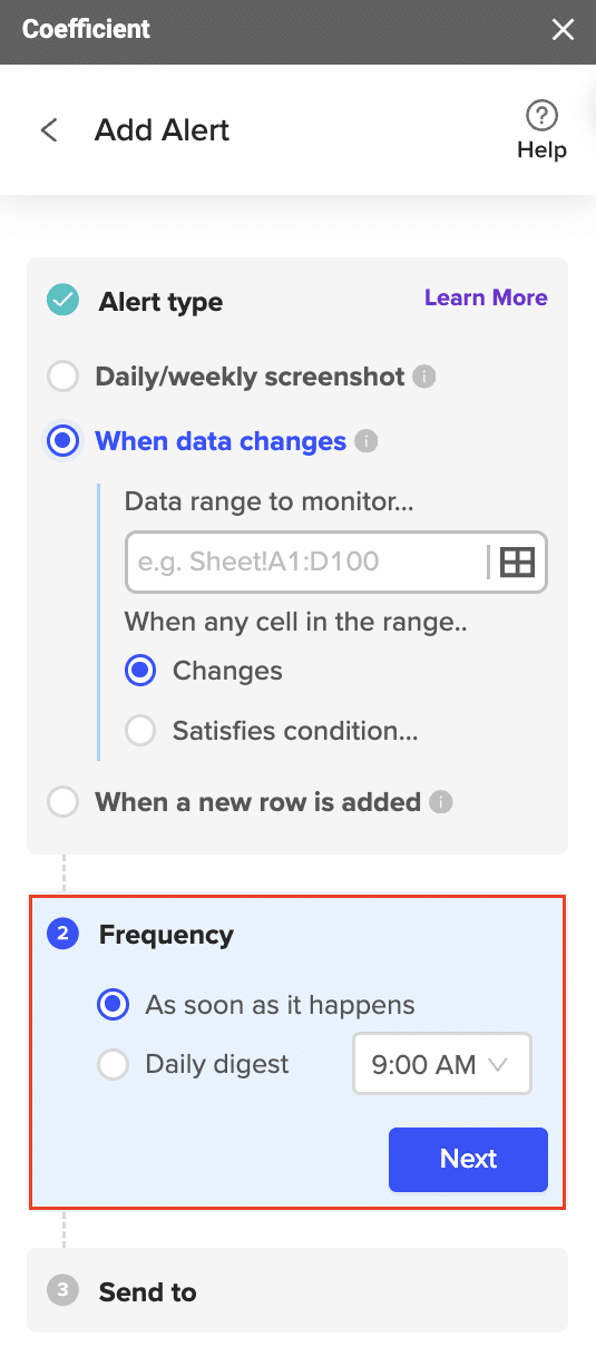 set reminder frequency in google sheets