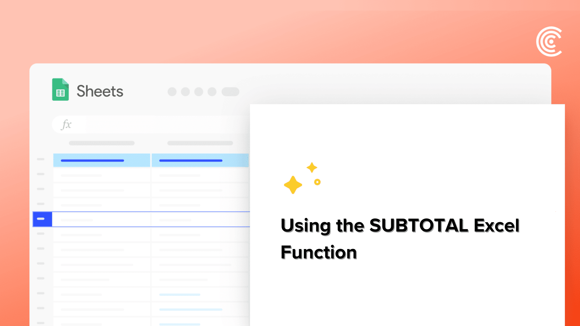 subtotal excel function