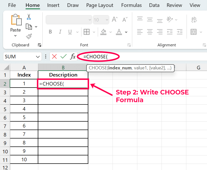 write choose formula