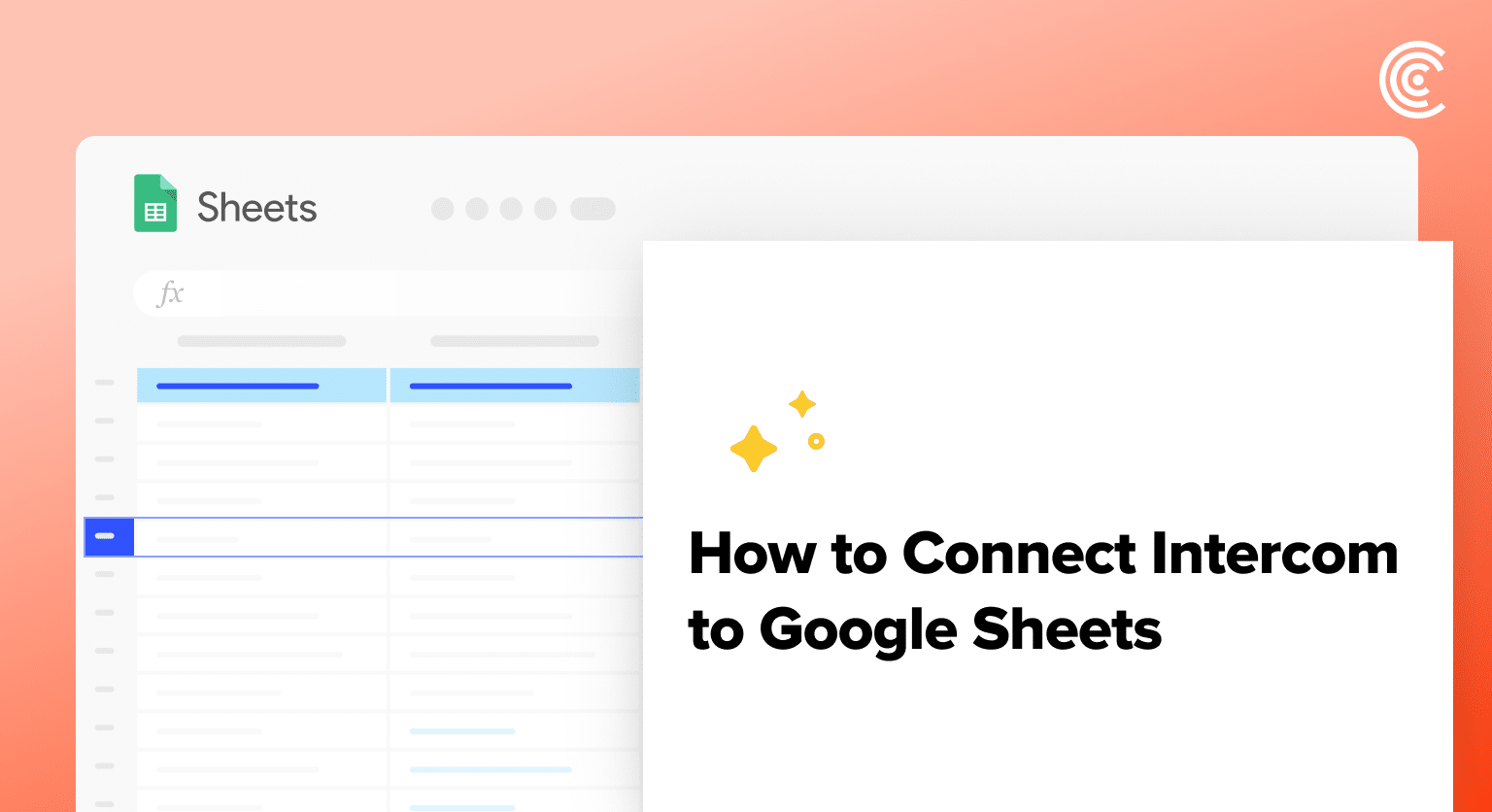 Connect Intercom to Google Sheets