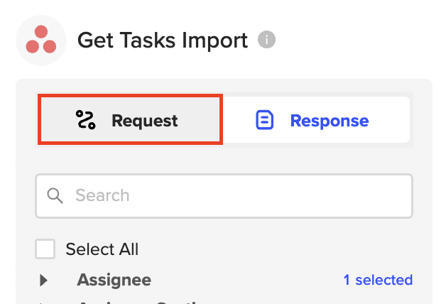 Copying the ID of the Asana project to import tasks from.