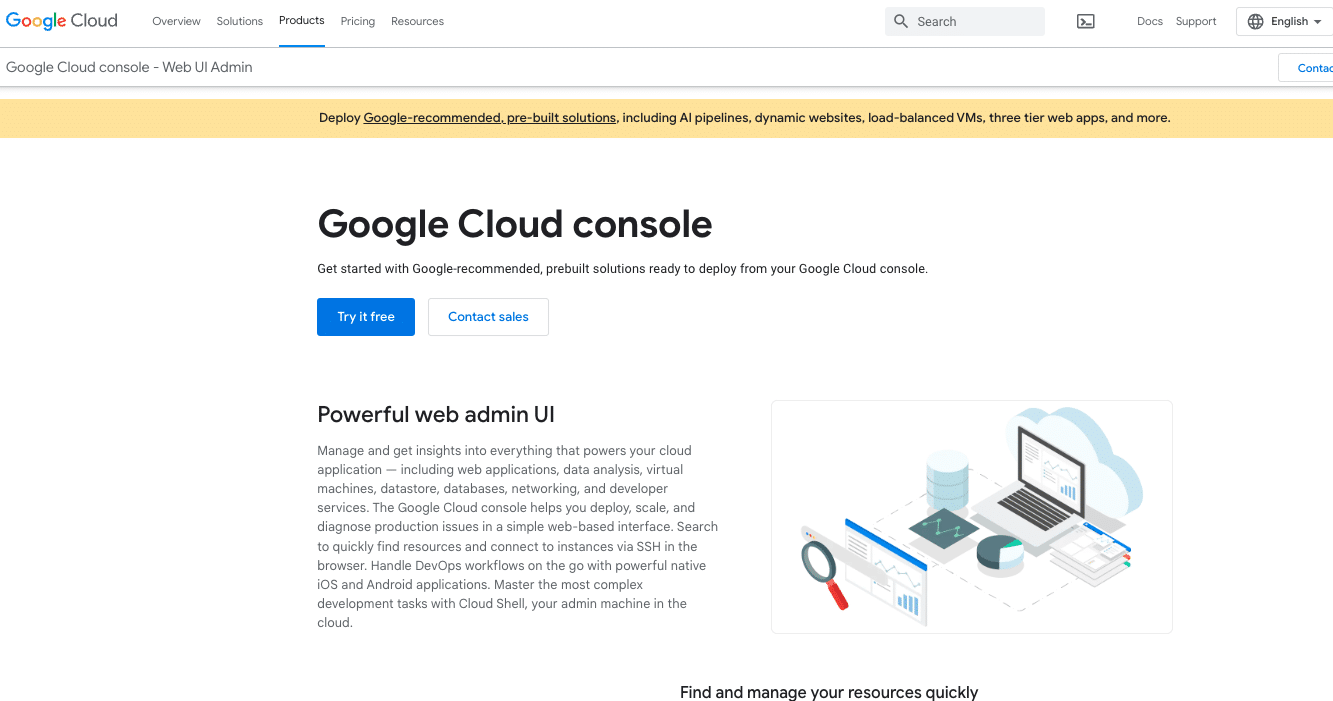 google cloud console api access