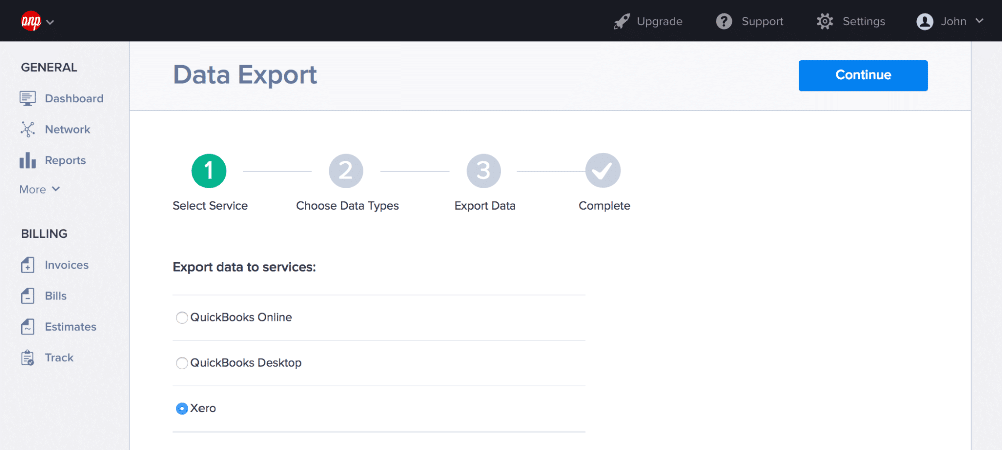 Manually exporting each account