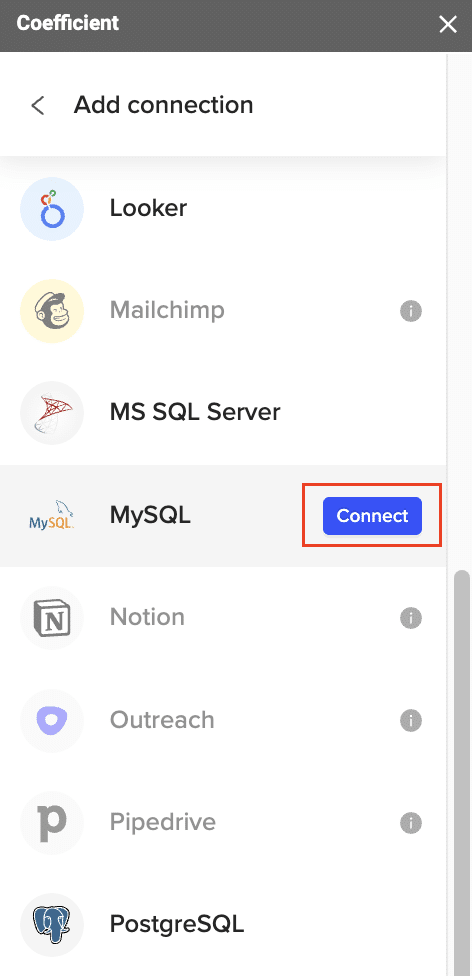 Selecting MySQL import