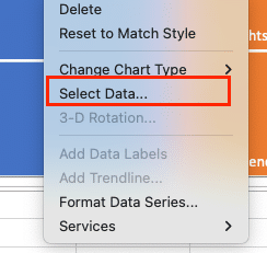 Accessing the Select Data Source dialog to reorder hierarchy.