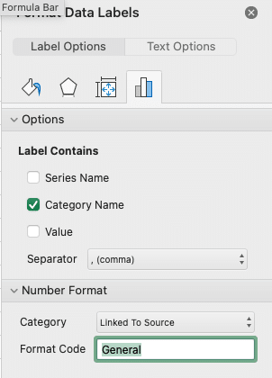 Adjusting gap between rectangles using Series Options.