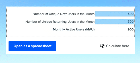 Screenshot of Coefficient’s Month Over Month Growth Calculator interface, used for analyzing short-term growth trends.