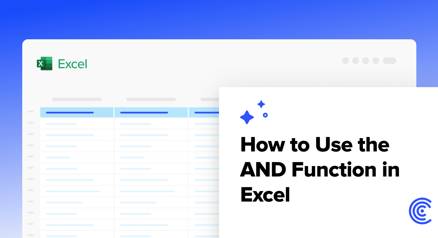 how to use the and function in excel