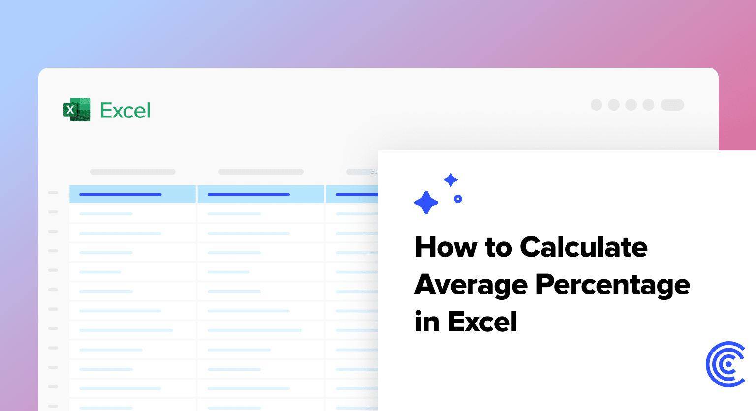 how to calculate average percentage in excel