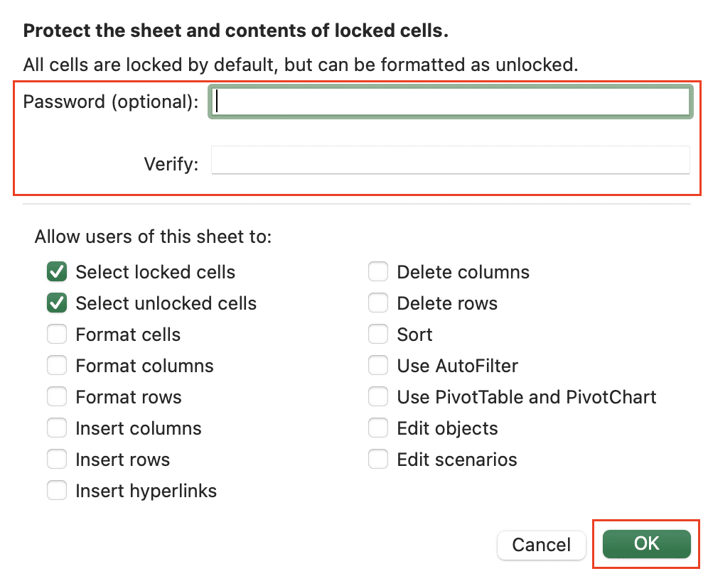 That's the password, and you set different passwords for opening and adding Excel files. It's optional.