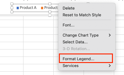 Selecting "Format" from the menu