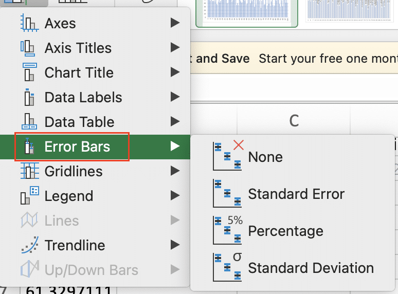 Adding error bars.