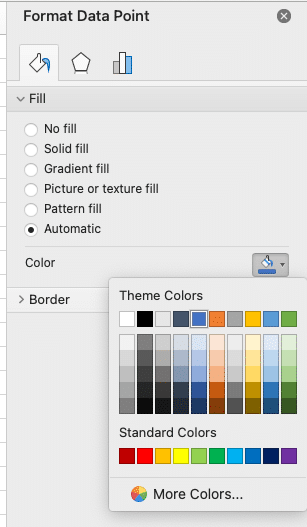 Selecting automatic and then choosing your theme color