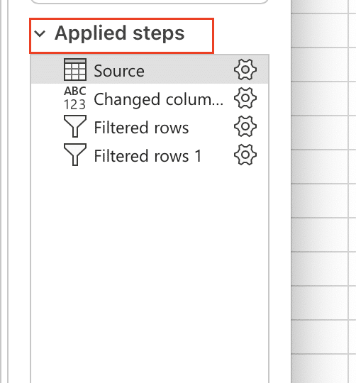 Value filter dialogue