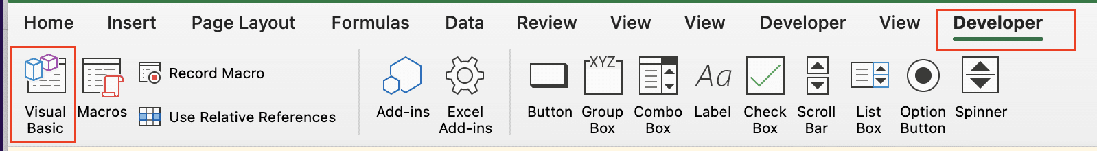 Visual Basic Interface