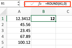 For an example of rounding a cell reference to the whole number