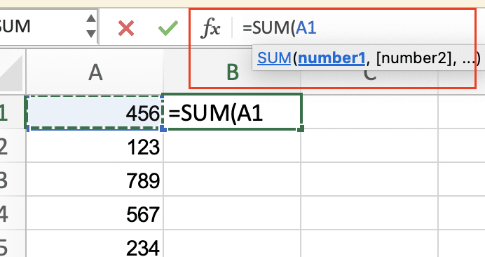 Excel formula returning to its original relative reference state after pressing F4 four times, completing the cycle.