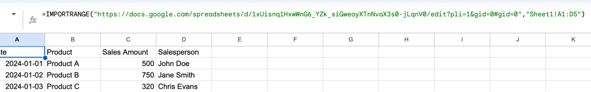 Complete import drainage formula with actual data showing successful import results