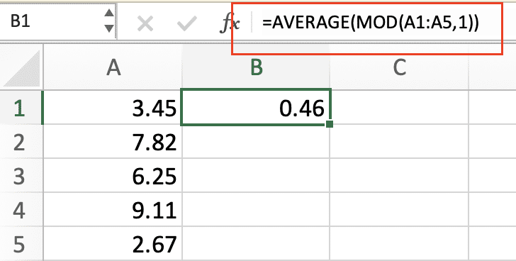 Mod function, time extraction formula examples.