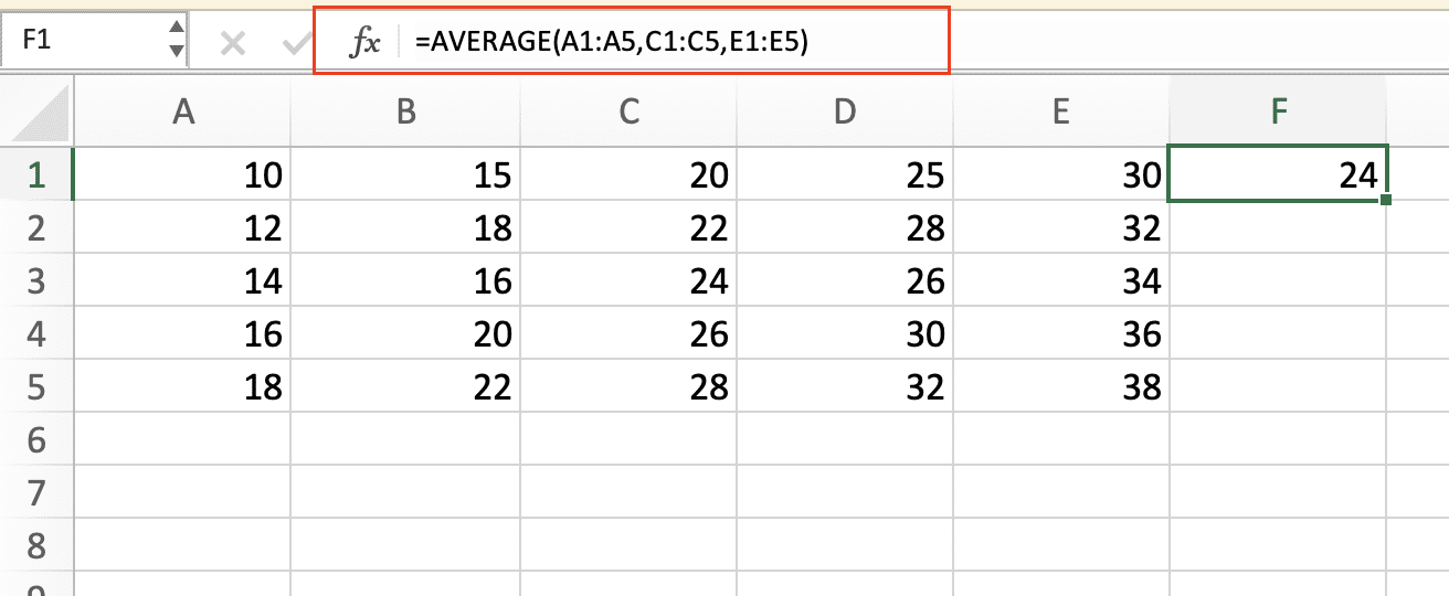 Multiple range average function implementation?