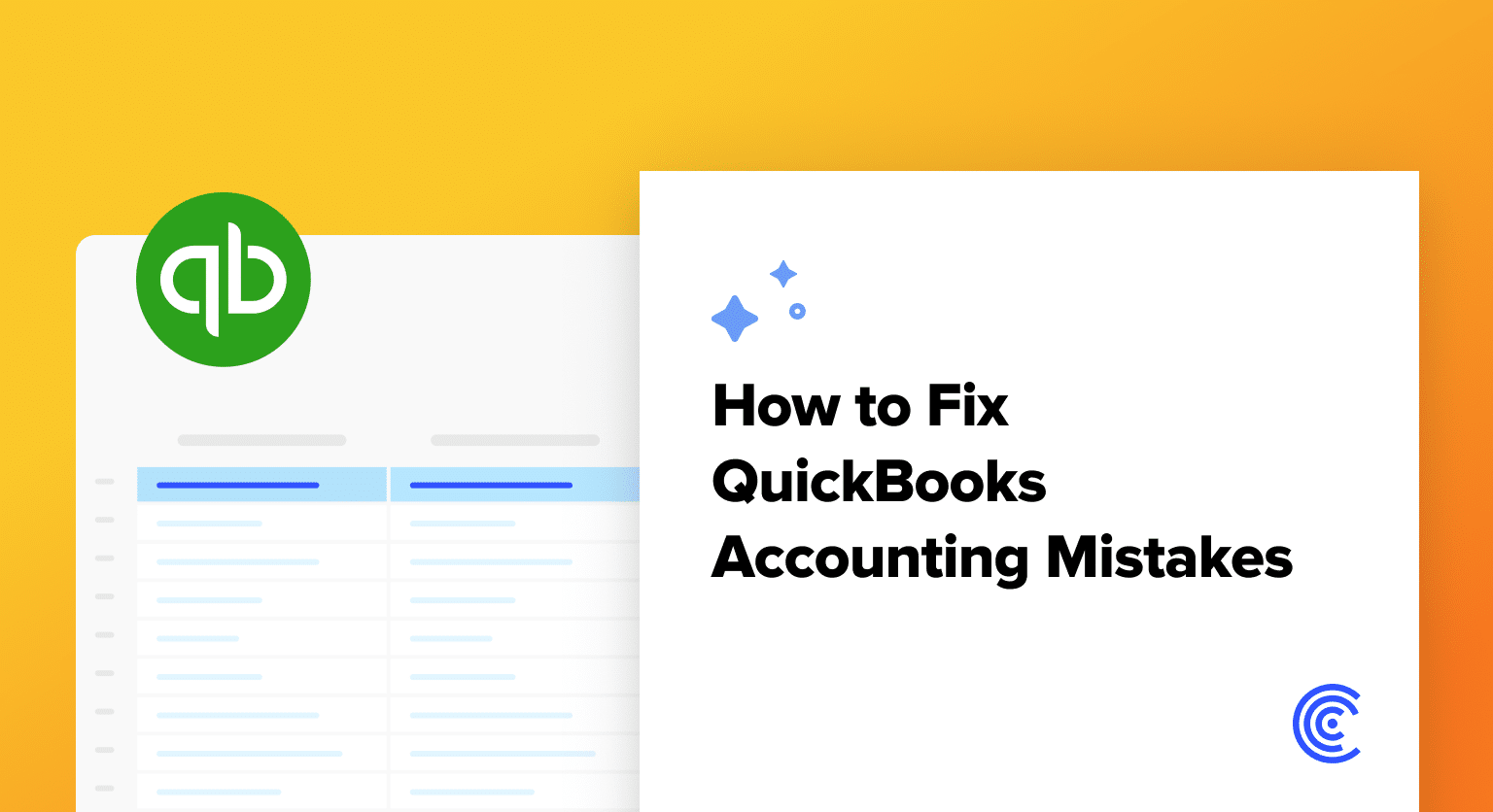 How to Fix Quickbooks Accounting Mistakes