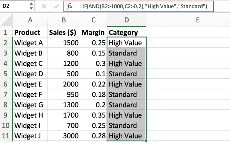 Excel AND Function Tutorial: Create Multiple Condition Formulas (2025 ...