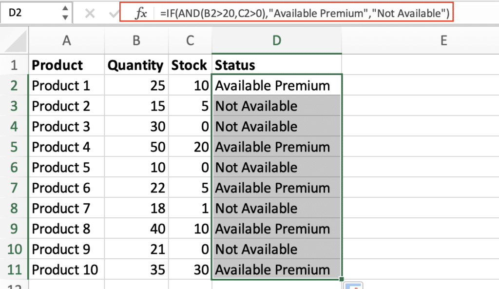 Excel AND Function Tutorial: Create Multiple Condition Formulas (2025 ...