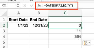 Master the DATEDIF Function in Excel: Calculate Time Between Dates ...